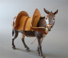 figura presepiale asinello